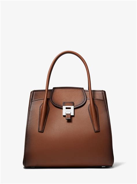 michael kors bancroft satchel|Bancroft Large Burnished Calf Leather Satchel .